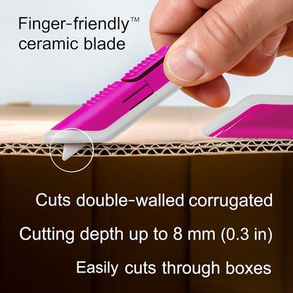Slice - 10400 Box Cutter, 3 Position Manual Button with Ceramic Blade, Locking blade