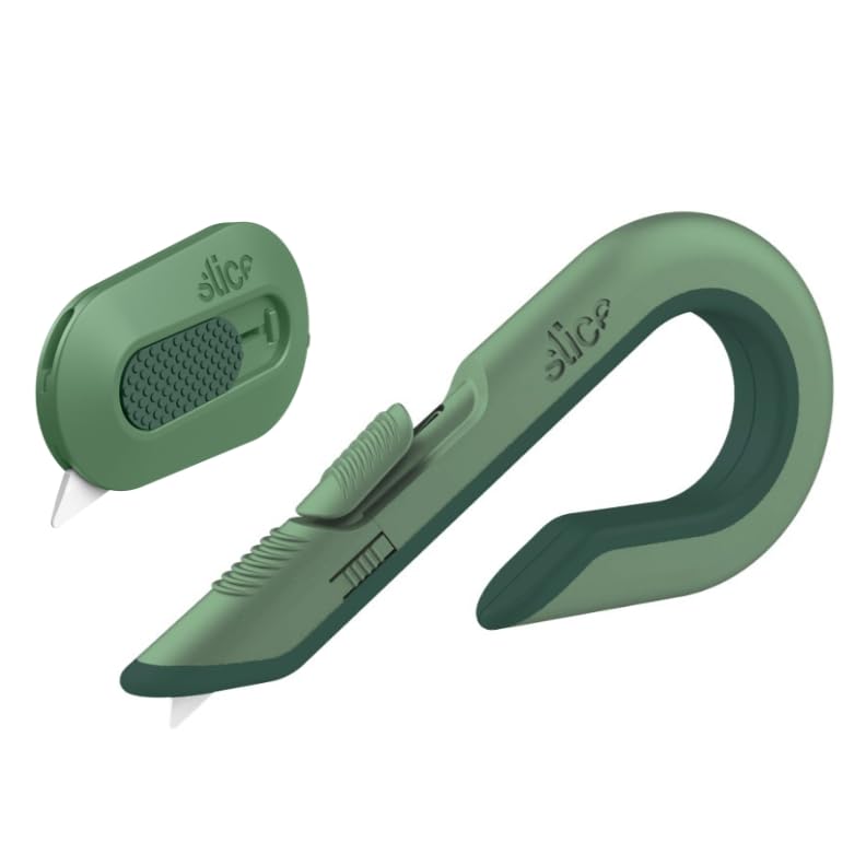 Slice - 10400 Box Cutter, 3 Position Manual Button with Ceramic Blade, Locking blade