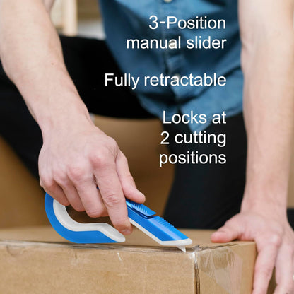 Slice - 10400 Box Cutter, 3 Position Manual Button with Ceramic Blade, Locking blade
