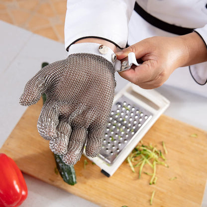 Chainmail Glove, Cut Resistant Food Grade, Stainless Steel Mesh Metal Knife Cutting Glove for Butcher, Oyster Shucking Kitchen Mandoline Chef Slicing Fish Fillet (Large)