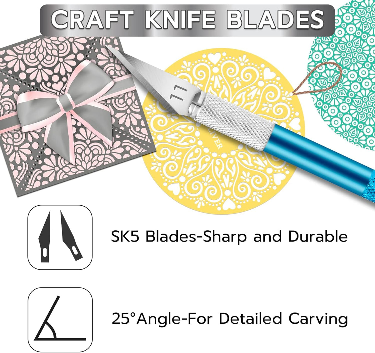 24 Pack Exacto Knives Bulk, Multicolor Craft Knife Set | Durable metal handles suit classrooms, workshops and group projects, Exacto knife sets support cutting, carving and trimming
