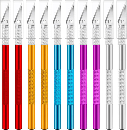 24 Pack Exacto Knives Bulk, Multicolor Craft Knife Set | Durable metal handles suit classrooms, workshops and group projects, Exacto knife sets support cutting, carving and trimming