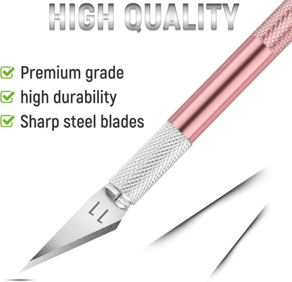 24 Pack Exacto Knives Bulk, Multicolor Craft Knife Set | Durable metal handles suit classrooms, workshops and group projects, Exacto knife sets support cutting, carving and trimming