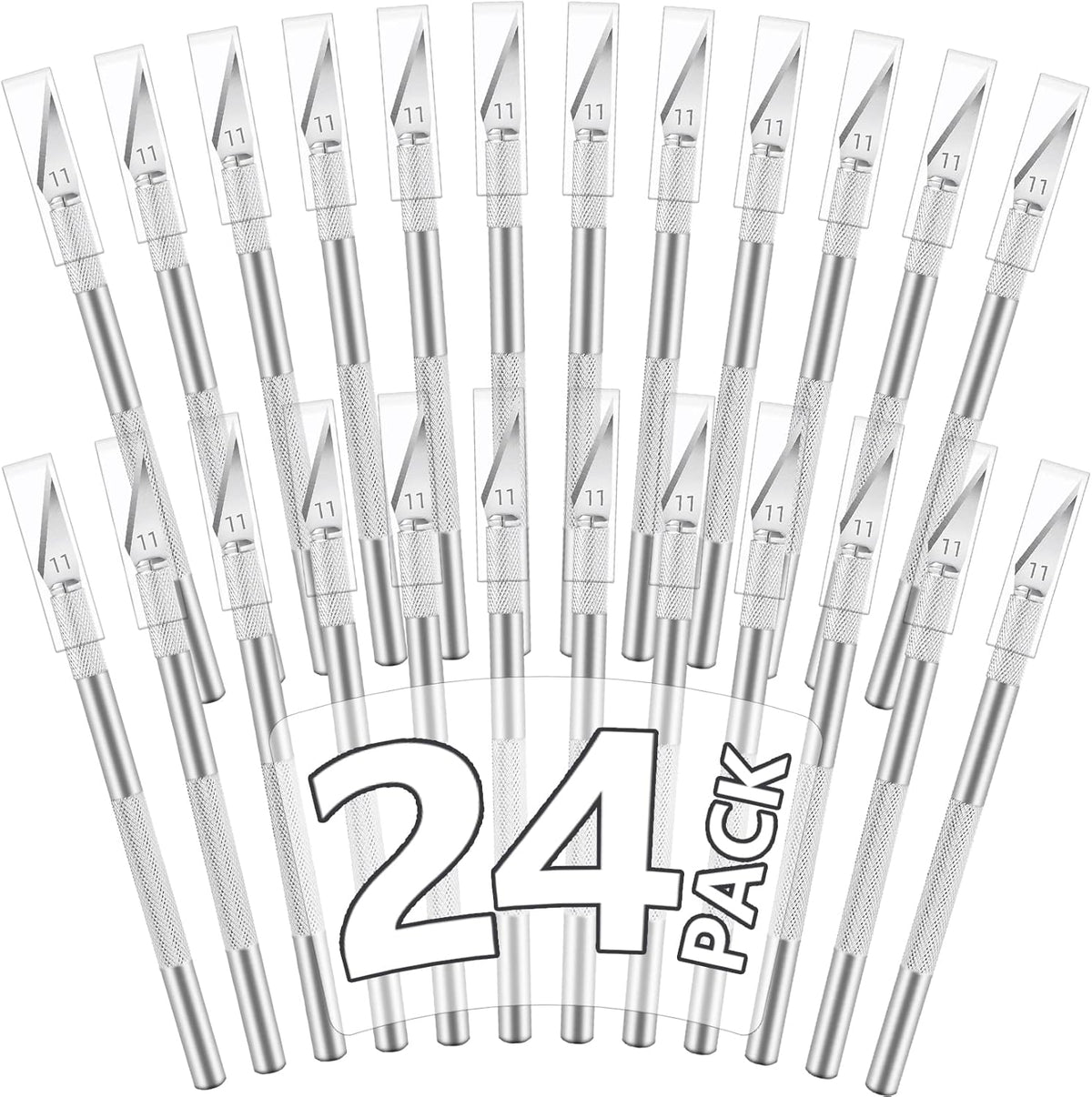 24 Pack Exacto Knives Bulk, Multicolor Craft Knife Set | Durable metal handles suit classrooms, workshops and group projects, Exacto knife sets support cutting, carving and trimming