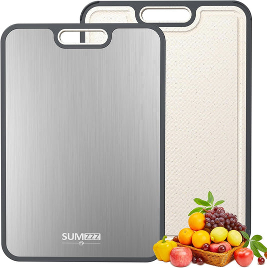 Cutting Board for Kitchen, Cutting Board Double Sided Food Grade, Pure /PP, Easy to Clean Large Size 15”×10.3”