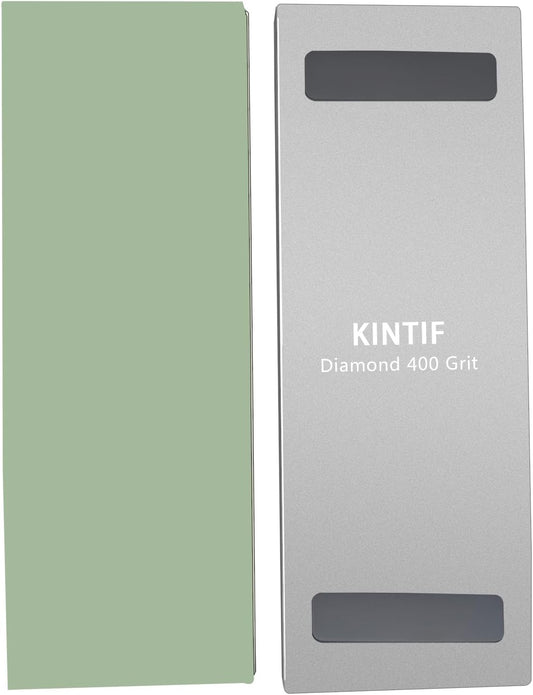 Diamond Whetstone Knife Sharpening Stone #400, Fast Cutting, Low Wear, Ideal for Hard Metals, Premium Knife Sharpener for Kitchen, with Non-Slip Base