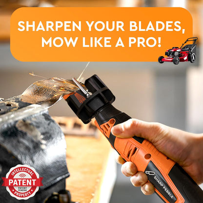 Cordless Lawn Mower Blade Sharpener – Adjustable 20°- 40° Angle Guide-Rotary Tool with Replaceable Sharpening Wheel Bits & Fast Rechargeable Battery – Effortless Precision for Lawn Care