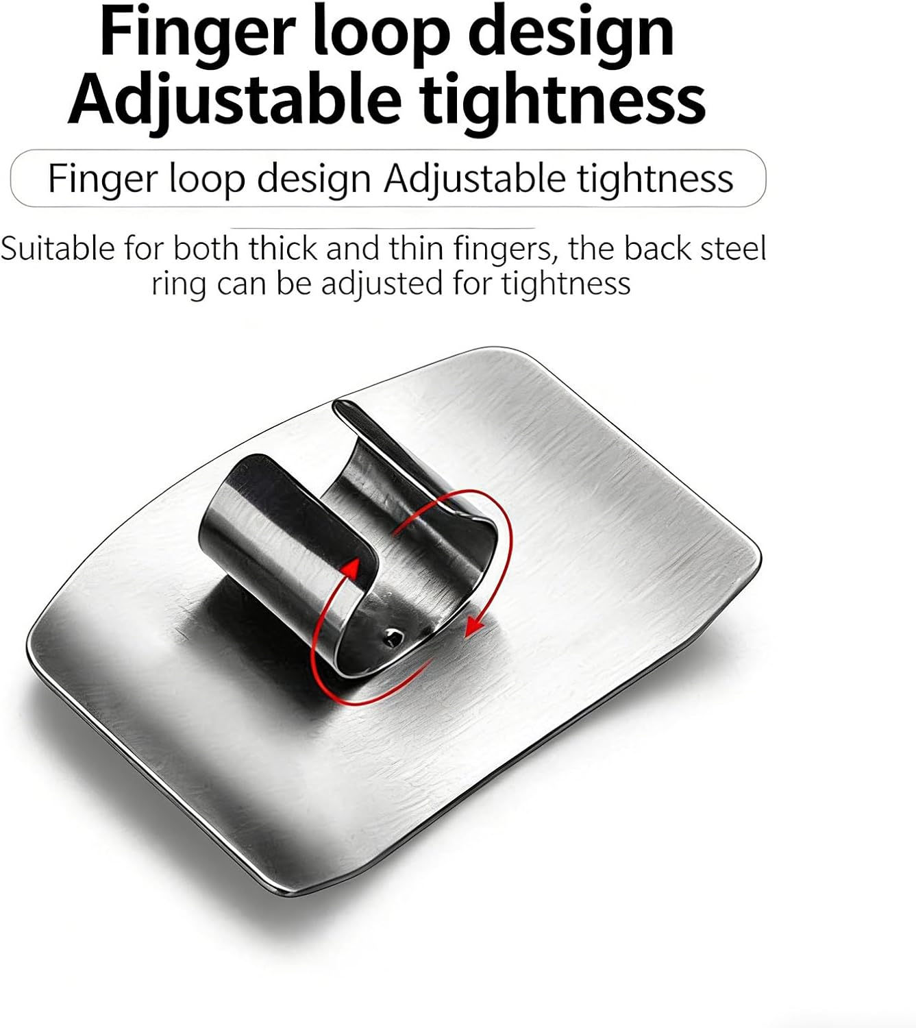 Stainless Steel Finger Guards For Cutting Food Avoid Hurting, Premium 304 Stainless Steel Finger Protector,Slicing Tool Finger Protectors when Cutting, Slicing, Dicing, Chopping (2A 2B)