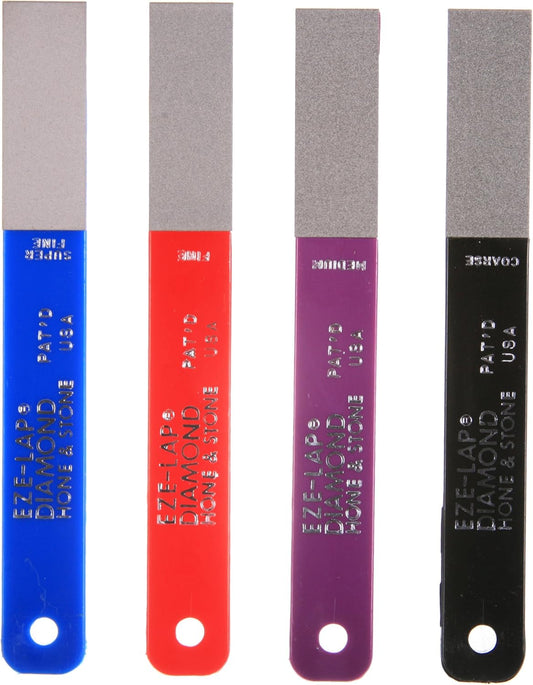 L PAK4 Set SF/F/M/C Color Coded Diamond Hones, Blue