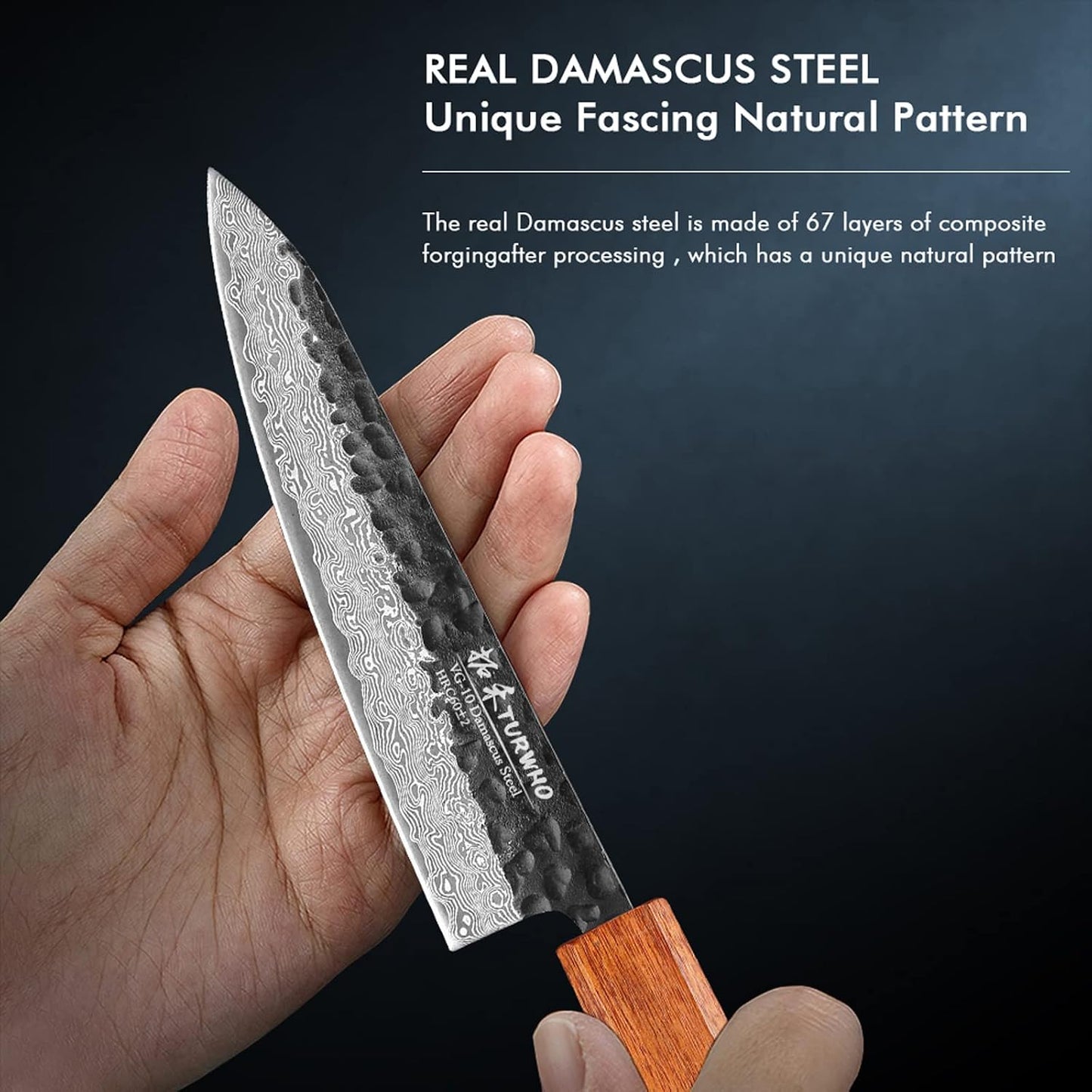 5-inch Utility Knife Japanese Hand Forged 67 Layer Damascus Steel Kitchen Chef knives Paring Tools