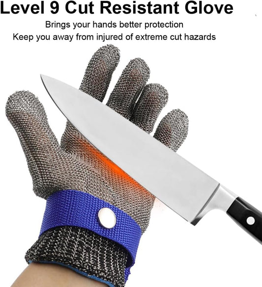 Cutting Gloves Cut Resistant Gloves, Level 9 Cut Proof Gloves Cut Resistant Work Gloves, Kitchen Gloves for Cutting