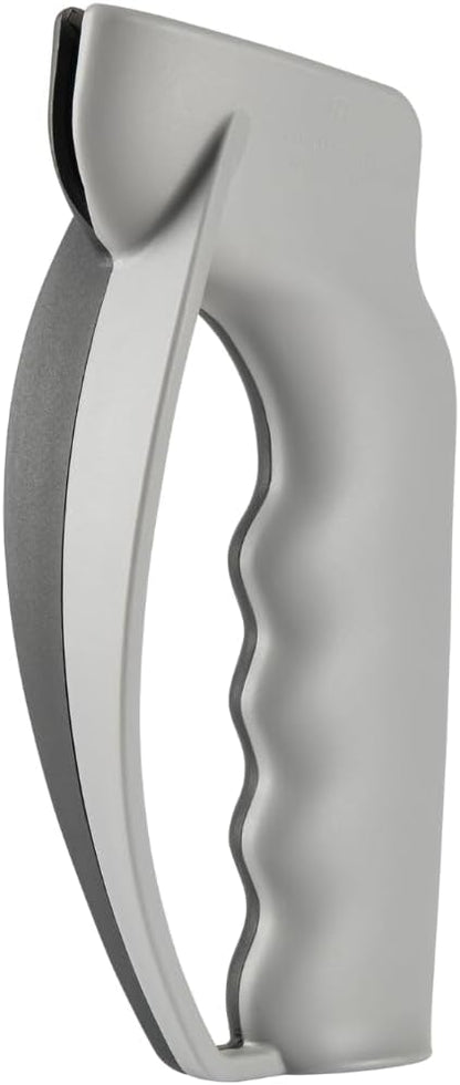 Swiss Army Cutlery Handheld Manual Knife Sharpener, Finger Guard, Carbide Metal Plates, Multicolor (Grey/Black)