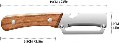 Thickened blade Multifunctional Vegetable Peeler, Multi-Functional Vegetable Peeler for Kitchen, 2-In-1 Stainless Steel Kitchen Tool, for Fruit Veggie, Includes Bottle Opener (1PC)