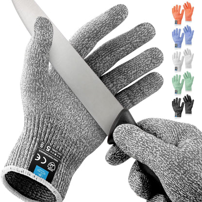 Zulay Cut Resistant Gloves Food Grade Level 5 Protection - Comfortable Safety Cutting Gloves - Cut Resistant Work Gloves