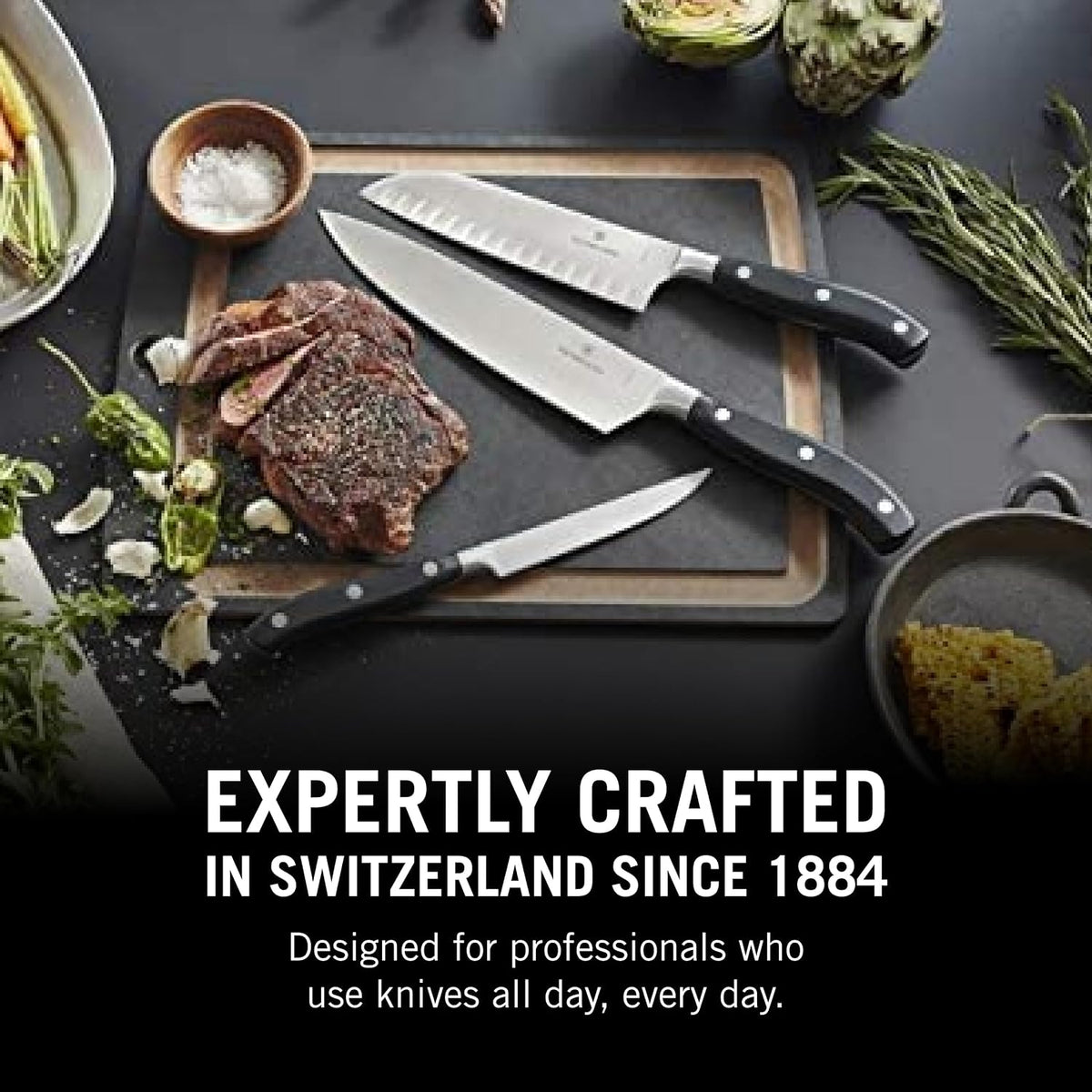 Swiss Army Cutlery Swiss Classic Fibrox Honing Steel, 10-Inch, Multicolor (6.8002.US1)