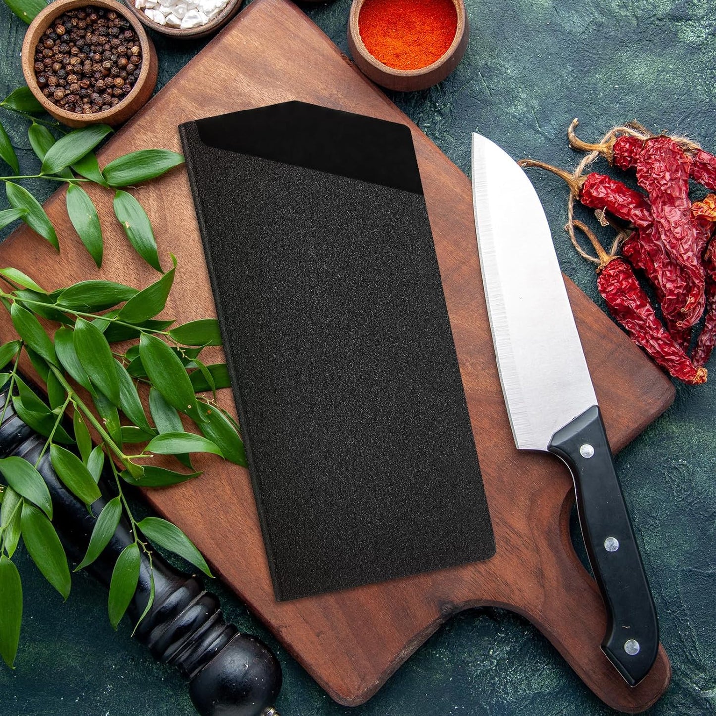 Cleaver Edge Guard ABS Knife Cover Sleeves for 7" Chopping Knife 7.5” X 3.5” Cleaver Universal Knives Sheath for Home Kitchen Knives Edge Guard Blade Protector(Black)