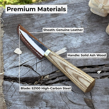 Sharky Whittling Knife Hand-Forged Sloyd Tool 2.95 In