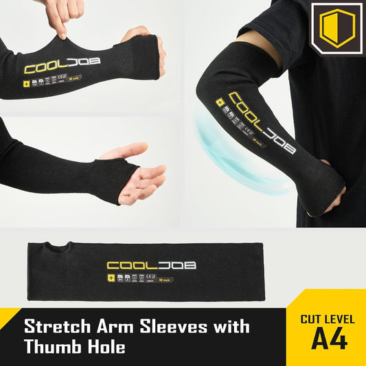 3 Pairs 14/18in A4 Cut Resistant Sleeves with Thumb Hole, UV Sun Protection Arm Sleeves for Thin Skin Farmer Gardener