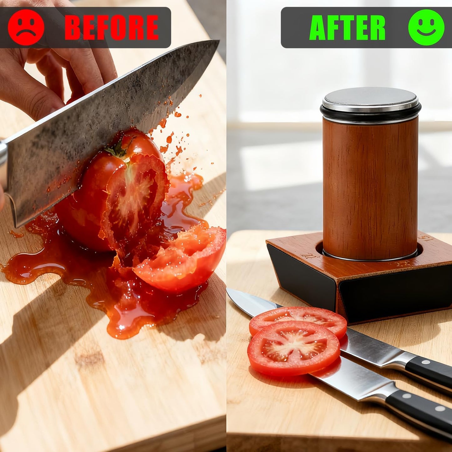 Knife Sharpener Tool, Rolling Knife Sharpener Kit, Knife Sharpening with Diamonds and Ceramic for Steel of Any Hardness, Kitchen knife Sharpener with Degree Magnetic Angle (knife sharpener)