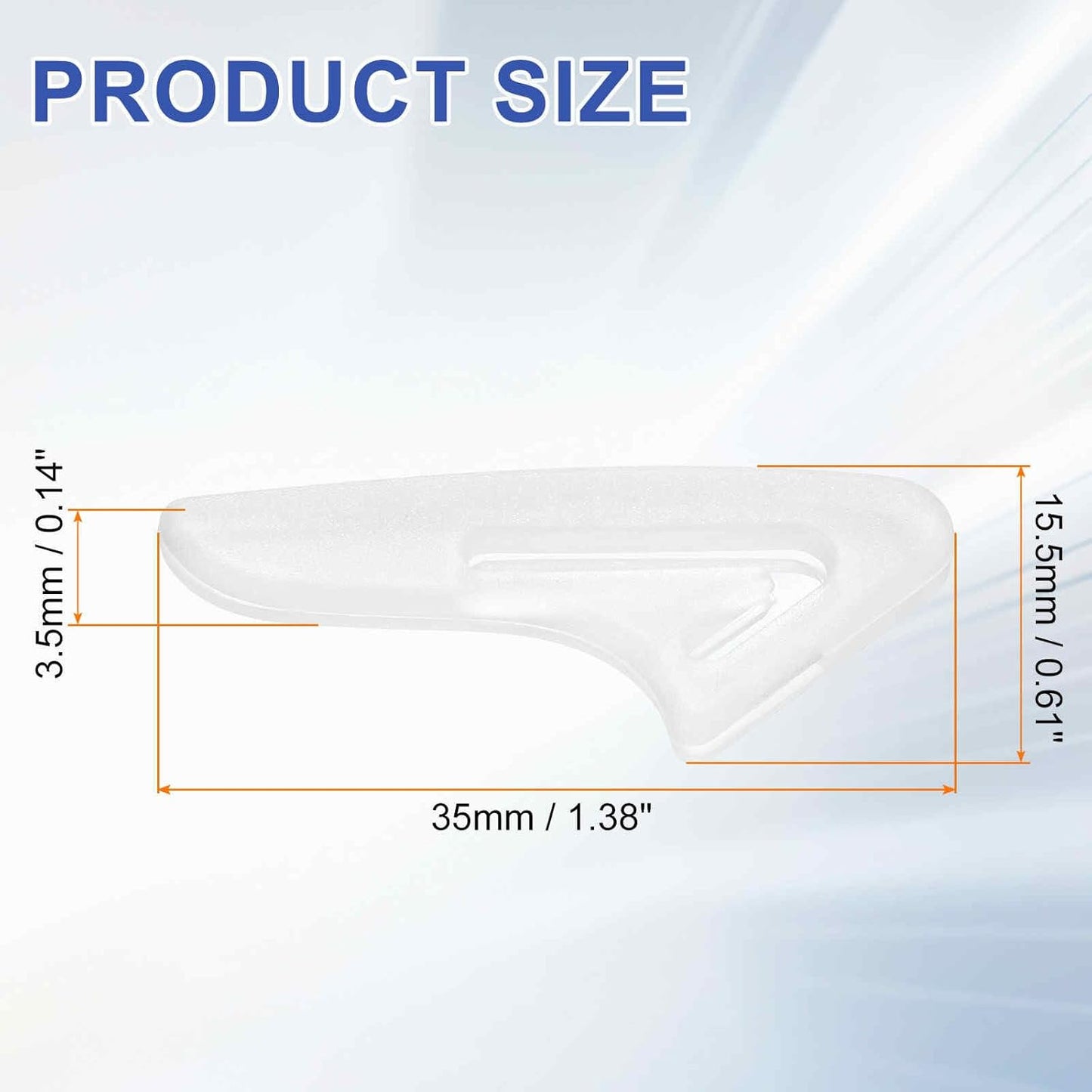 300Pcs Knife Tip Protector Cover 1.38" x 0.61" Plastic Anti-scratch Blade Tip Edge Guards for Kitchen Knife Protection Sleeves Cover, White