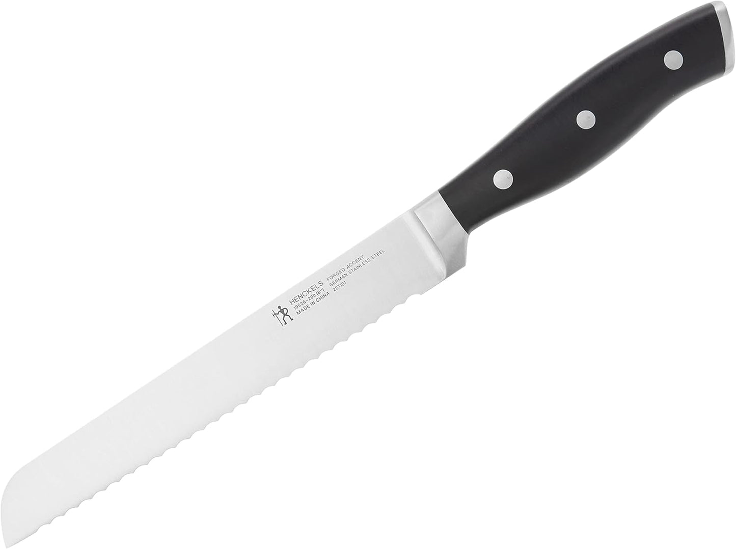 Forged Accent Razor-Sharp 8-inch Bread Knife, Cake Knife, Black, German Engineered Informed by 100+ Years of Mastery