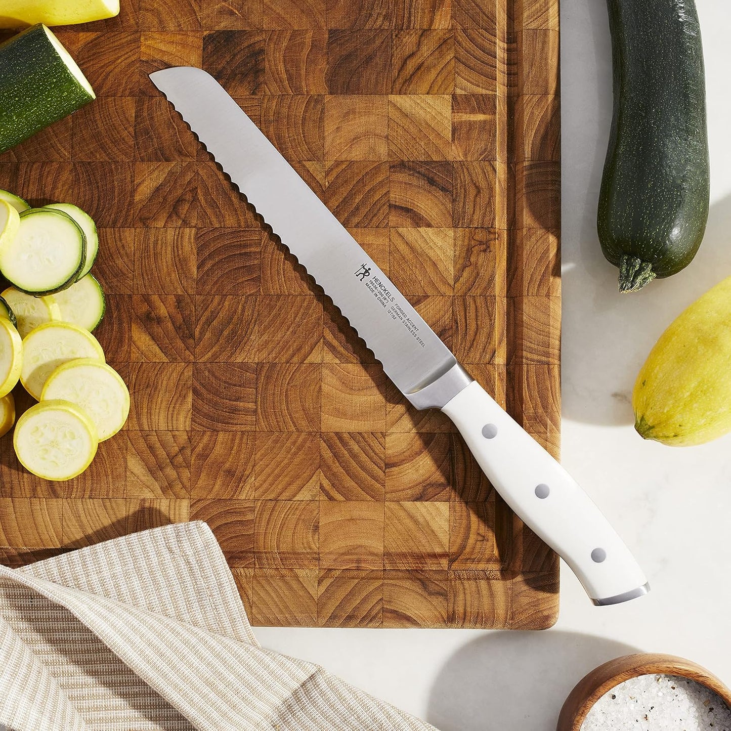 Forged Accent Razor-Sharp 8-inch Bread Knife, Cake Knife, Black, German Engineered Informed by 100+ Years of Mastery