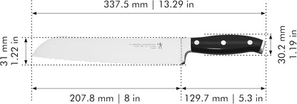 Forged Accent Razor-Sharp 8-inch Bread Knife, Cake Knife, Black, German Engineered Informed by 100+ Years of Mastery