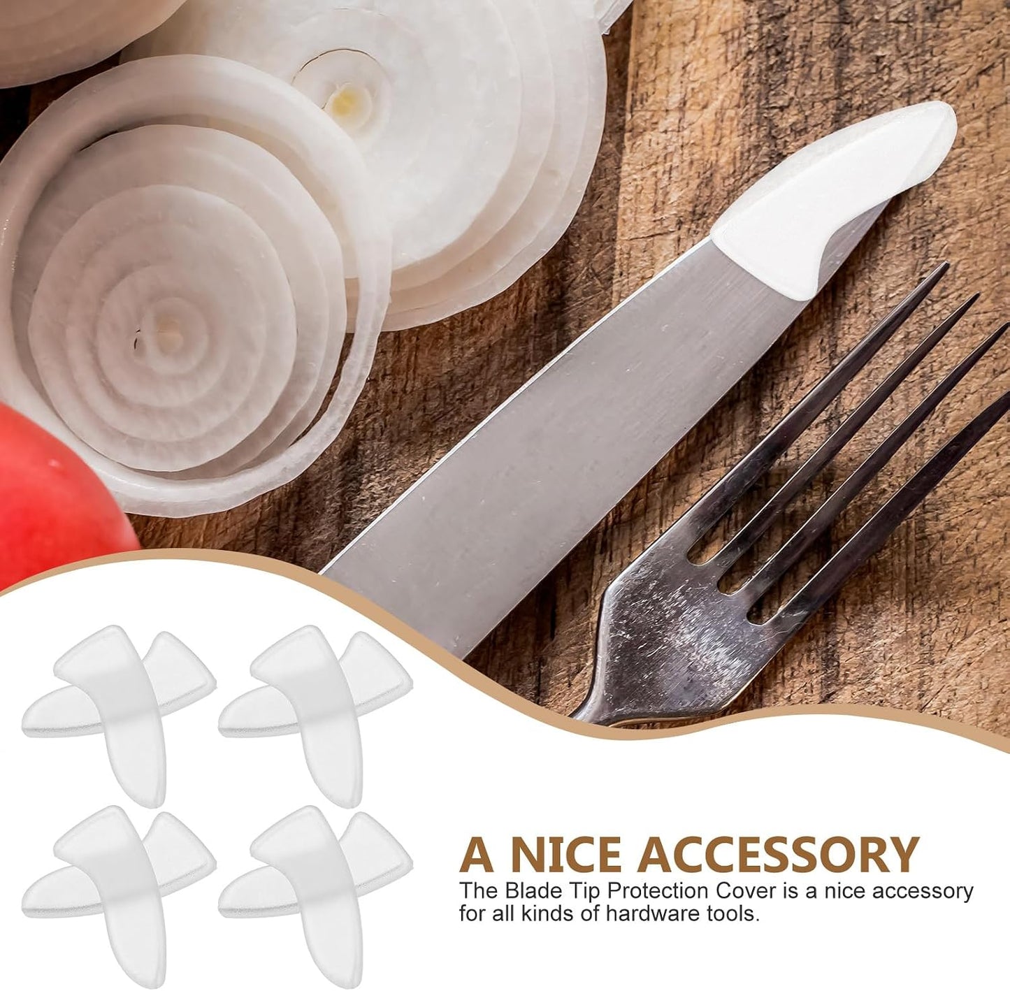 Knife Tip Protective Covers 250 Pack Transparent Cutter Tip Sleeves Lightweight Scratch-Resistant Guards for Kitchen Blade Safety and Storage