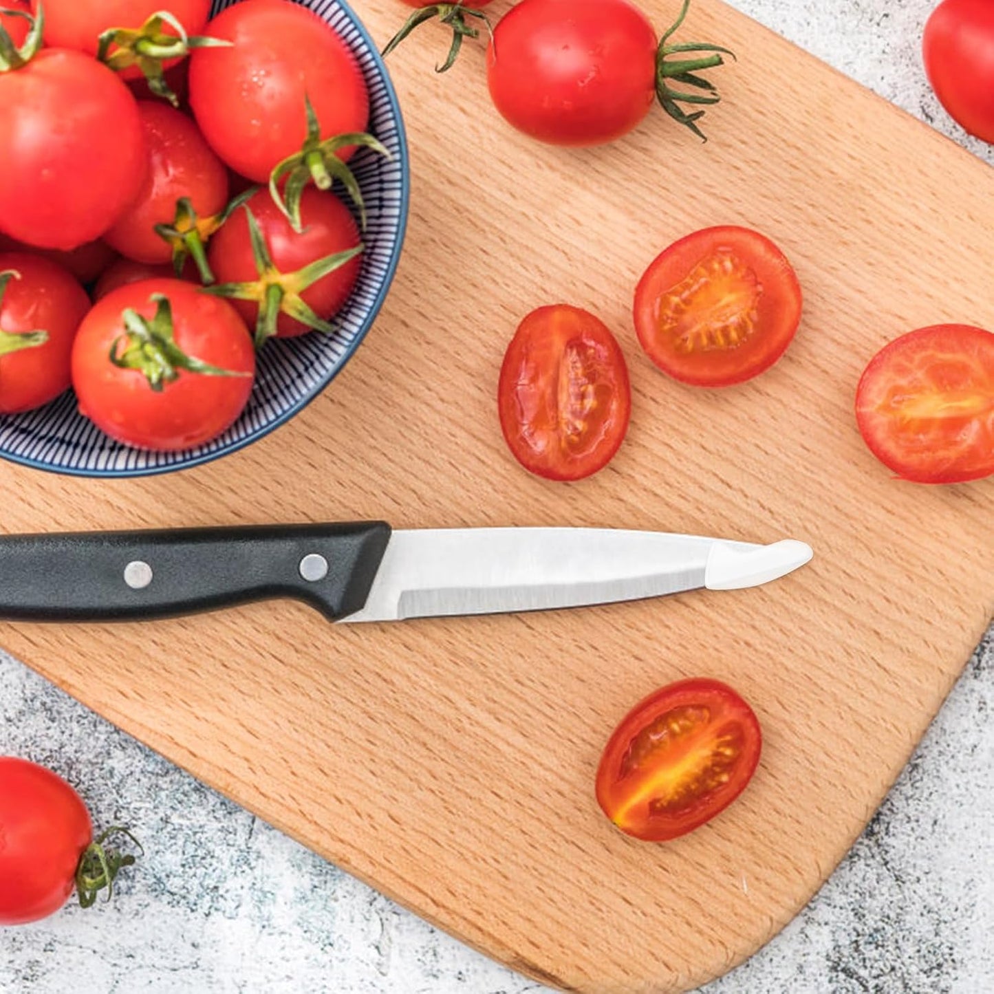Knife Tip Protective Covers 250 Pack Transparent Cutter Tip Sleeves Lightweight Scratch-Resistant Guards for Kitchen Blade Safety and Storage