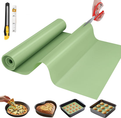 Silicone Baking Mat Roll, Reusable Baking Sheet Liners, 12 in x 6 ft | Free Cut to Size, Food-Grade, Non-Stick, Non-Slip, For Dough, Pastry, Air Fryer, Freeze Dryer, Oven Pan, Kitchen Counter
