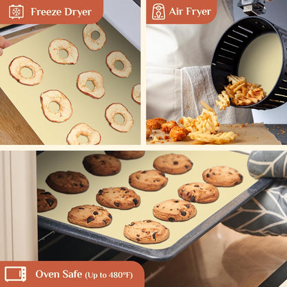 Silicone Baking Mat Roll, Reusable Baking Sheet Liners, 12 in x 6 ft | Free Cut to Size, Food-Grade, Non-Stick, Non-Slip, For Dough, Pastry, Air Fryer, Freeze Dryer, Oven Pan, Kitchen Counter