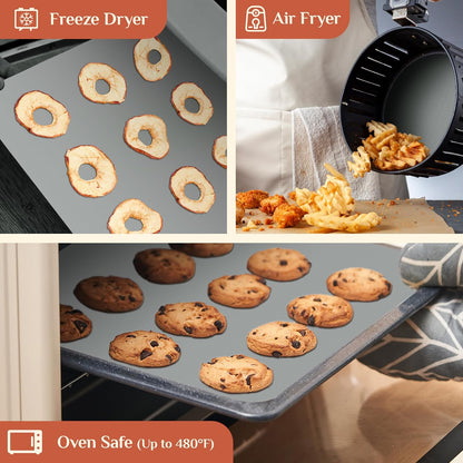 Silicone Baking Mat Roll, Reusable Baking Sheet Liners, 12 in x 6 ft | Free Cut to Size, Food-Grade, Non-Stick, Non-Slip, For Dough, Pastry, Air Fryer, Freeze Dryer, Oven Pan, Kitchen Counter