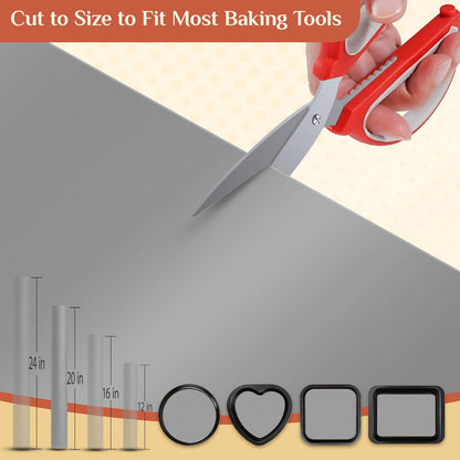 Silicone Baking Mat Roll, Reusable Baking Sheet Liners, 12 in x 6 ft | Free Cut to Size, Food-Grade, Non-Stick, Non-Slip, For Dough, Pastry, Air Fryer, Freeze Dryer, Oven Pan, Kitchen Counter