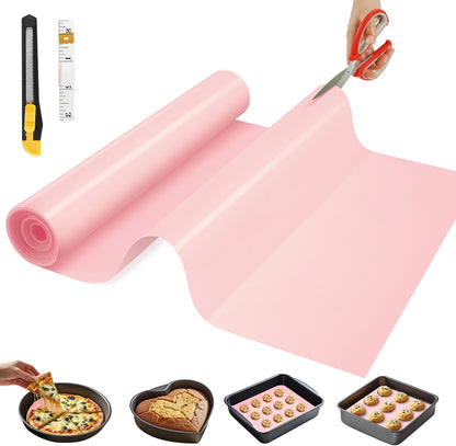 Silicone Baking Mat Roll, Reusable Baking Sheet Liners, 12 in x 6 ft | Free Cut to Size, Food-Grade, Non-Stick, Non-Slip, For Dough, Pastry, Air Fryer, Freeze Dryer, Oven Pan, Kitchen Counter