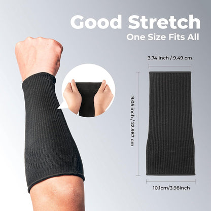 Cut Resistant Farmers Sleeves with Thumb Hole, Arm Protectors for Thin Skin and Bruising, for Gardening, Welding, Kitchen, Arm Guards for Biting, Pet Grooming, Grey, 1 Pair