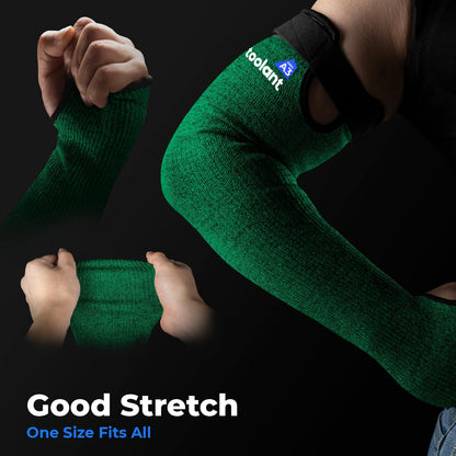 Cut Resistant Farmers Sleeves with Thumb Hole, Arm Protectors for Thin Skin and Bruising, for Gardening, Welding, Kitchen, Arm Guards for Biting, Pet Grooming, Grey, 1 Pair