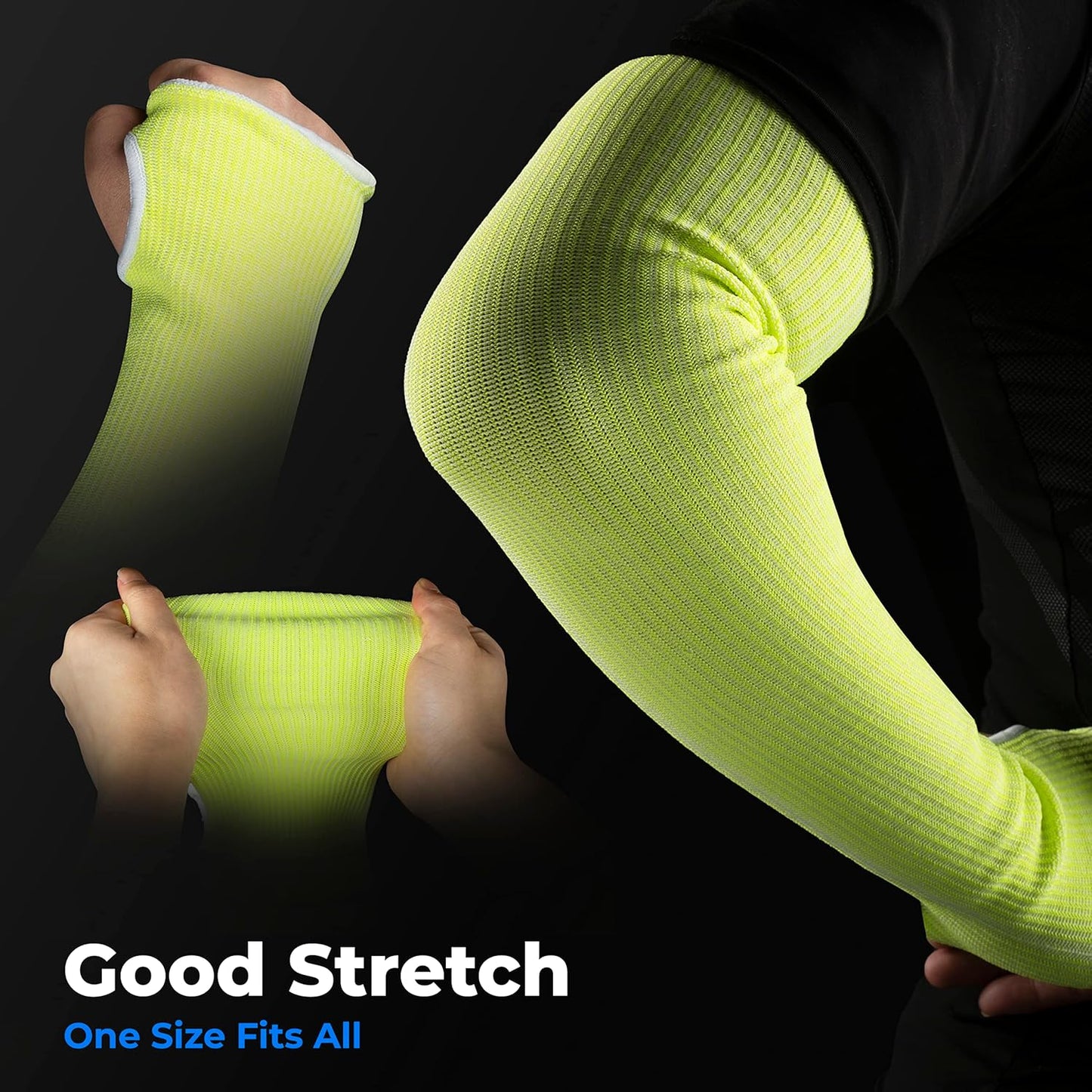 Cut Resistant Farmers Sleeves with Thumb Hole, Arm Protectors for Thin Skin and Bruising, for Gardening, Welding, Kitchen, Arm Guards for Biting, Pet Grooming, Grey, 1 Pair