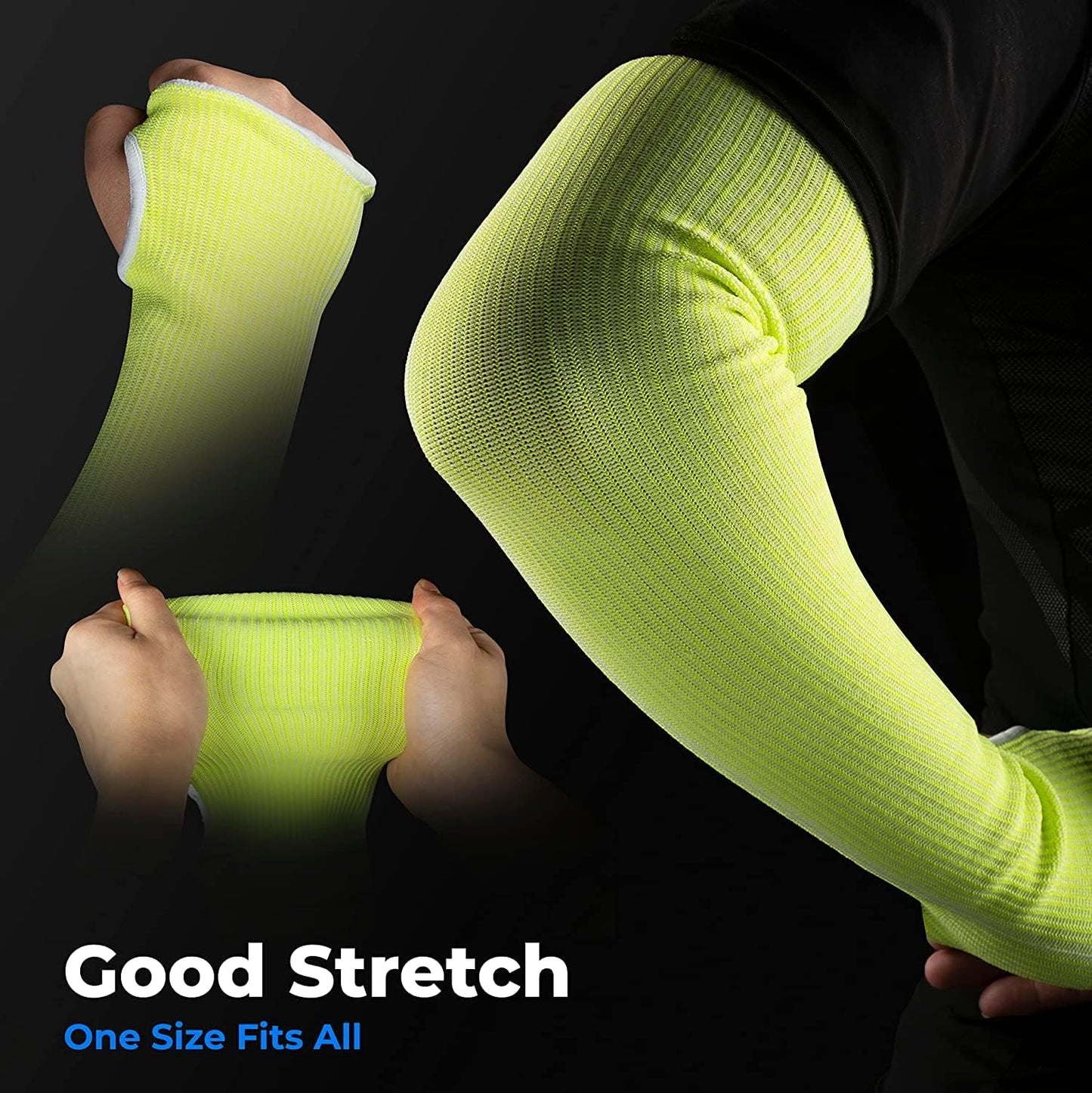 Cut Resistant Farmers Sleeves with Thumb Hole, Arm Protectors for Thin Skin and Bruising, for Gardening, Welding, Kitchen, Arm Guards for Biting, Pet Grooming, Grey, 1 Pair