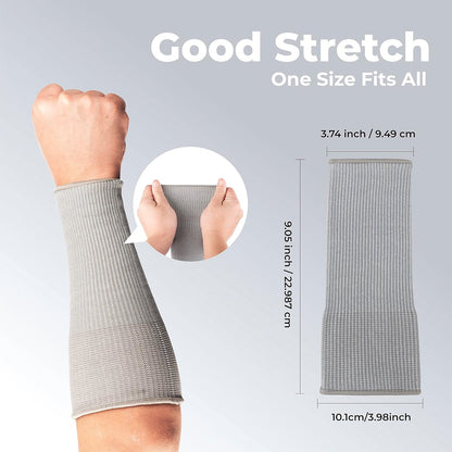 Cut Resistant Farmers Sleeves with Thumb Hole, Arm Protectors for Thin Skin and Bruising, for Gardening, Welding, Kitchen, Arm Guards for Biting, Pet Grooming, Grey, 1 Pair