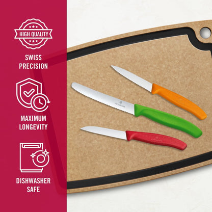 Swiss Classic Multicolored 3-Piece Paring Knife Set
