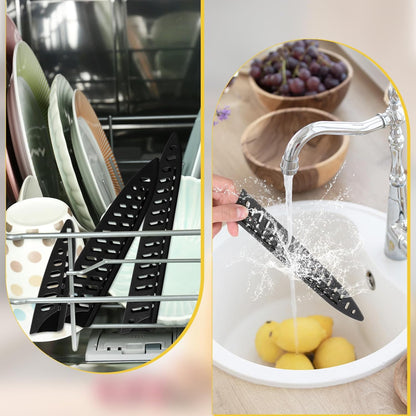 5 Pieces Knife Sheath Kitchen Safety Knife Covers or Sleeves Universal Plastic Knife Guards Set Blade Protector for 10'' 8'' 5'' 3.5'' Chef Bread Utility Knife