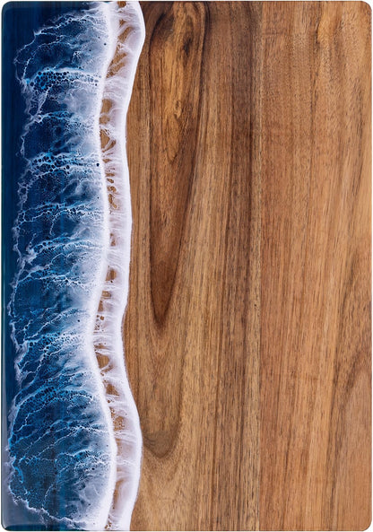 Ocean Charcuterie board: Resin Cutting Board, handmade board for Fruit Cheese and meat, Vegetable, Kitchen, Gift