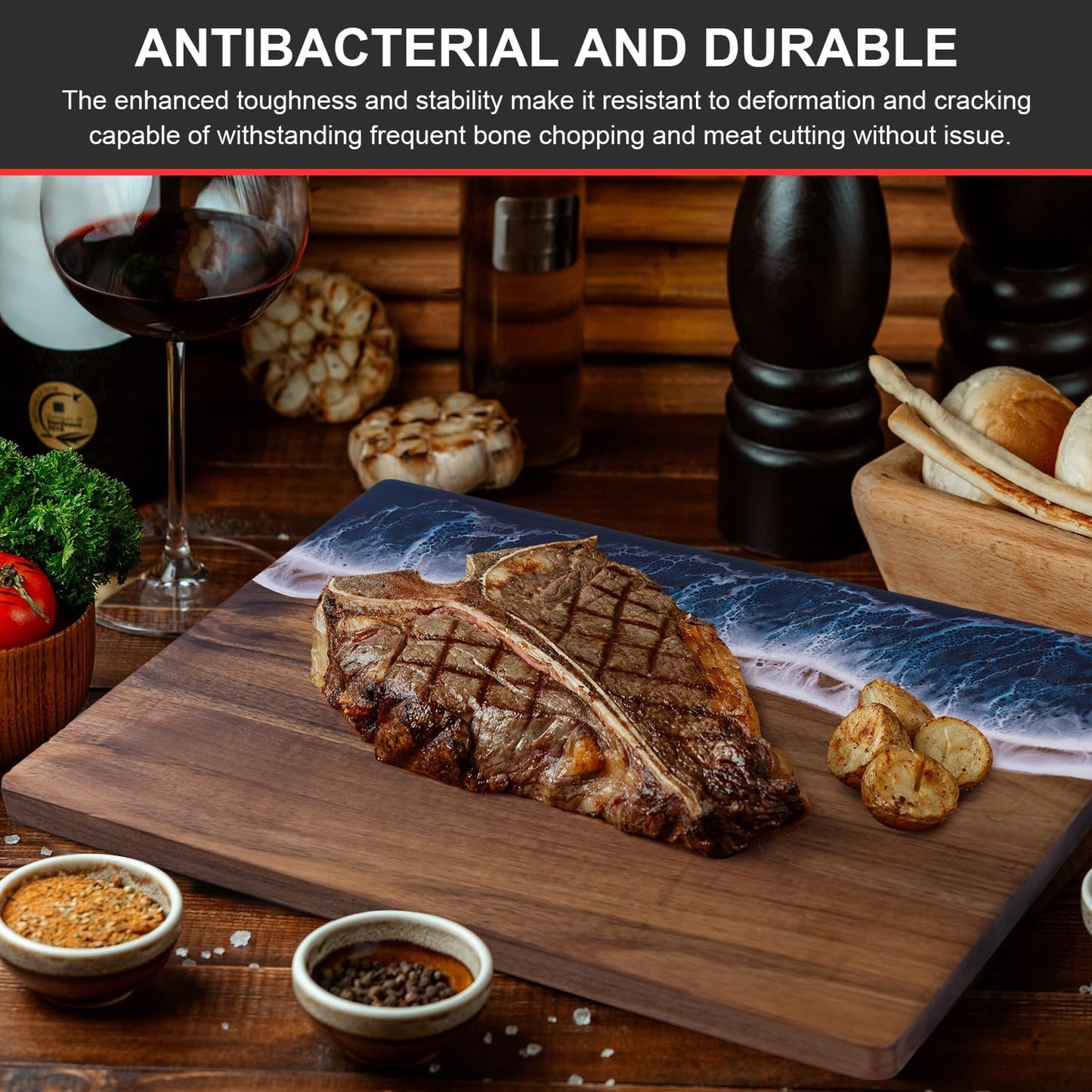 Ocean Charcuterie board: Resin Cutting Board, handmade board for Fruit Cheese and meat, Vegetable, Kitchen, Gift