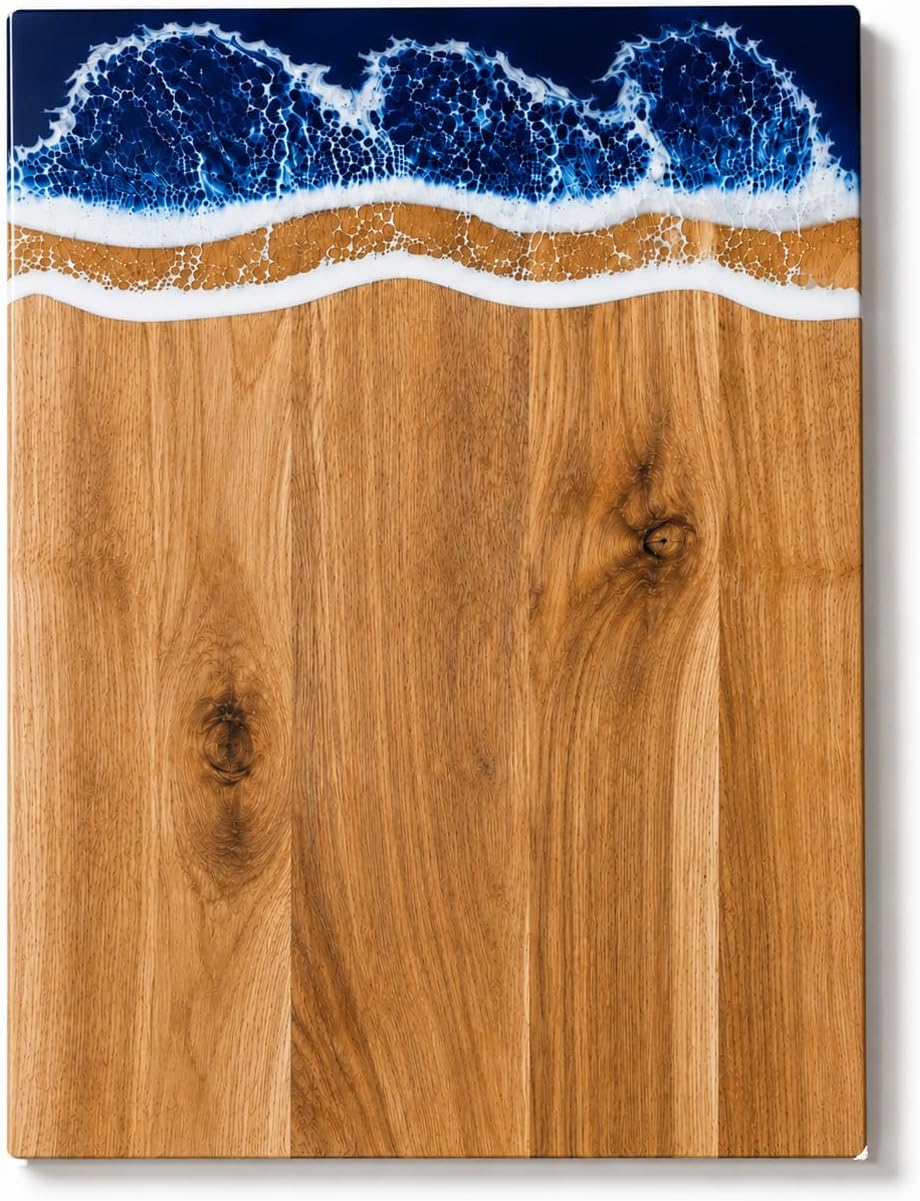 Ocean Charcuterie board: Resin Cutting Board, handmade board for Fruit Cheese and meat, Vegetable, Kitchen, Gift