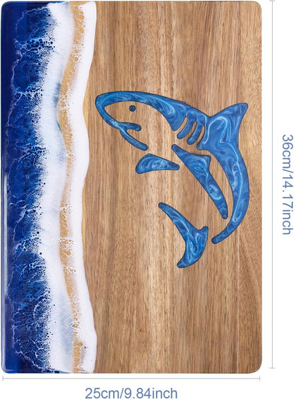 Ocean Charcuterie board: Resin Cutting Board, handmade board for Fruit Cheese and meat, Vegetable, Kitchen, Gift