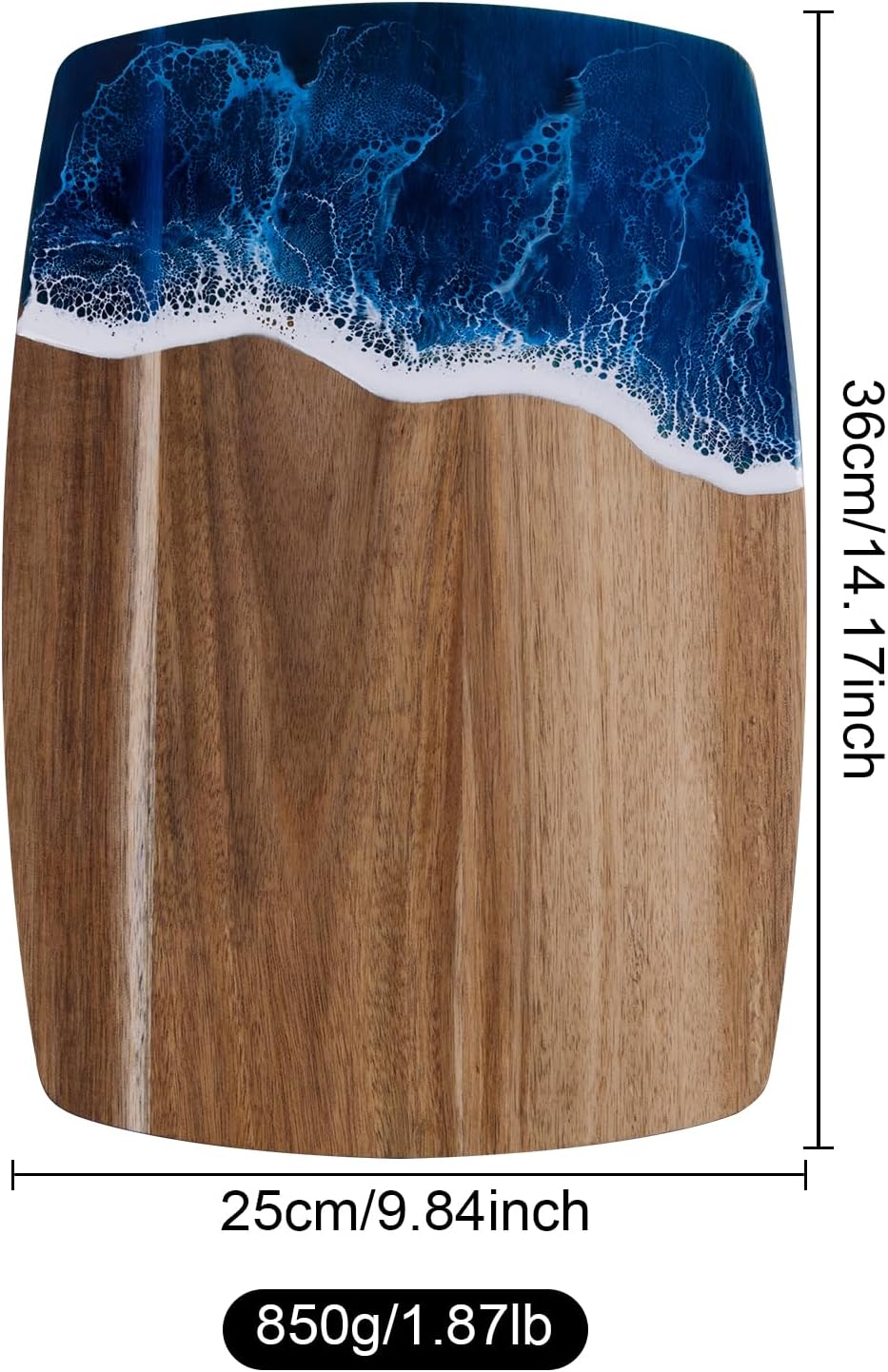 Ocean Charcuterie board: Resin Cutting Board, handmade board for Fruit Cheese and meat, Vegetable, Kitchen, Gift