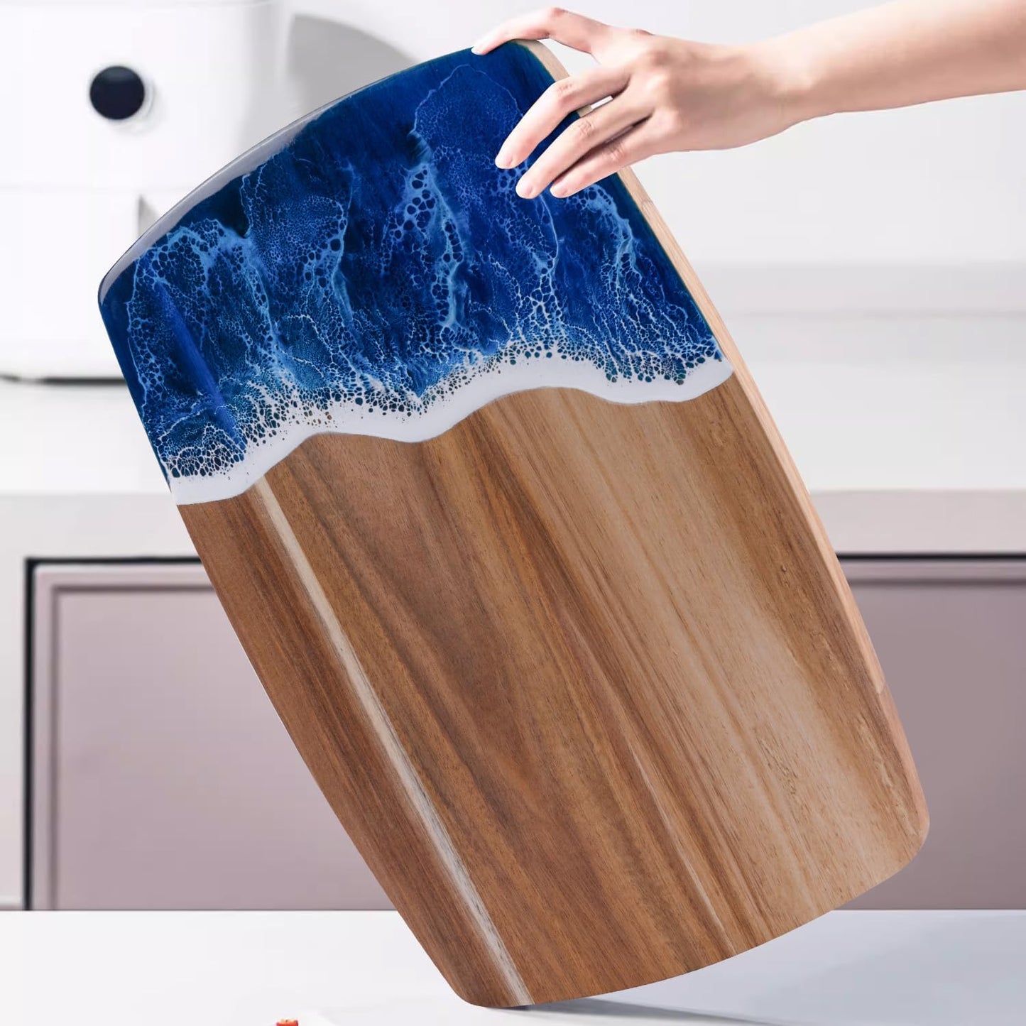 Ocean Charcuterie board: Resin Cutting Board, handmade board for Fruit Cheese and meat, Vegetable, Kitchen, Gift