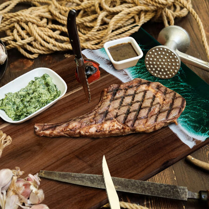Ocean Charcuterie board: Resin Cutting Board, handmade board for Fruit Cheese and meat, Vegetable, Kitchen, Gift