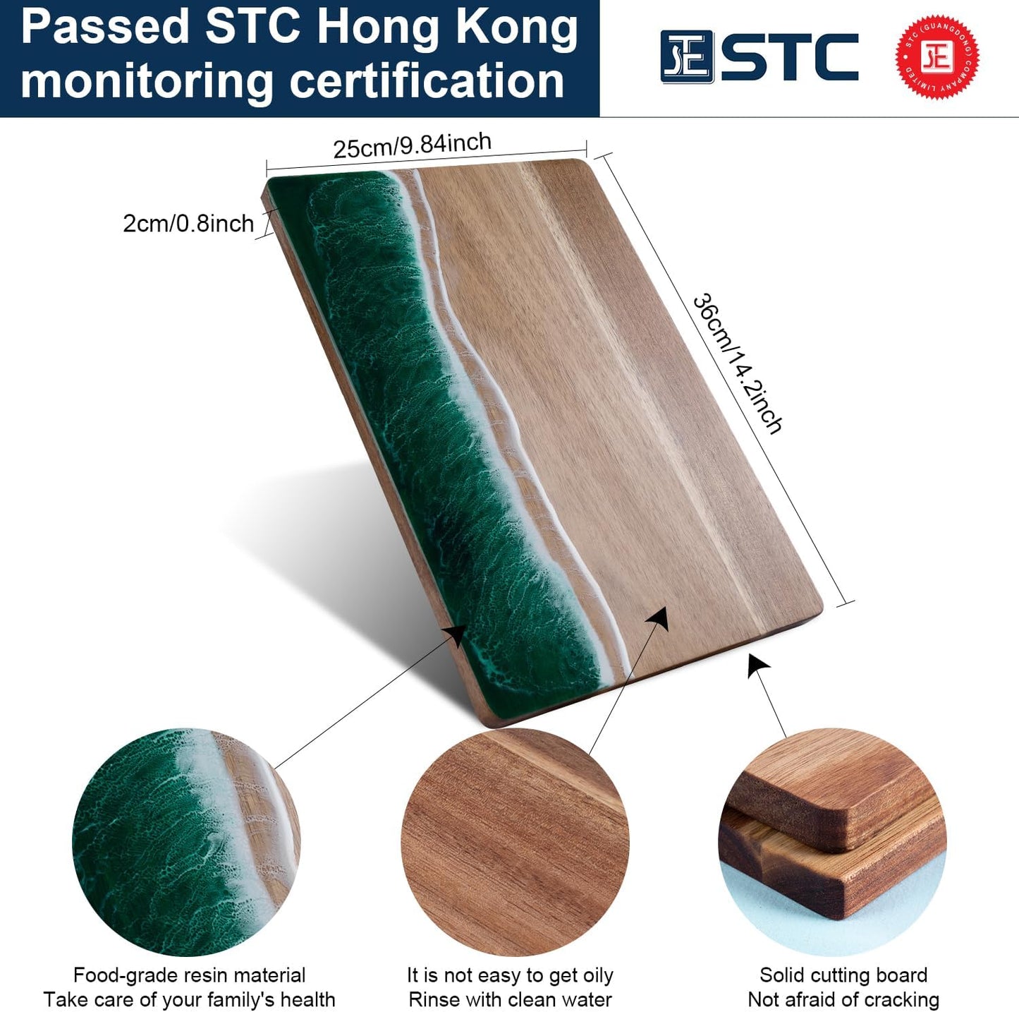 Ocean Charcuterie board: Resin Cutting Board, handmade board for Fruit Cheese and meat, Vegetable, Kitchen, Gift