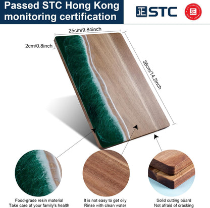 Ocean Charcuterie board: Resin Cutting Board, handmade board for Fruit Cheese and meat, Vegetable, Kitchen, Gift